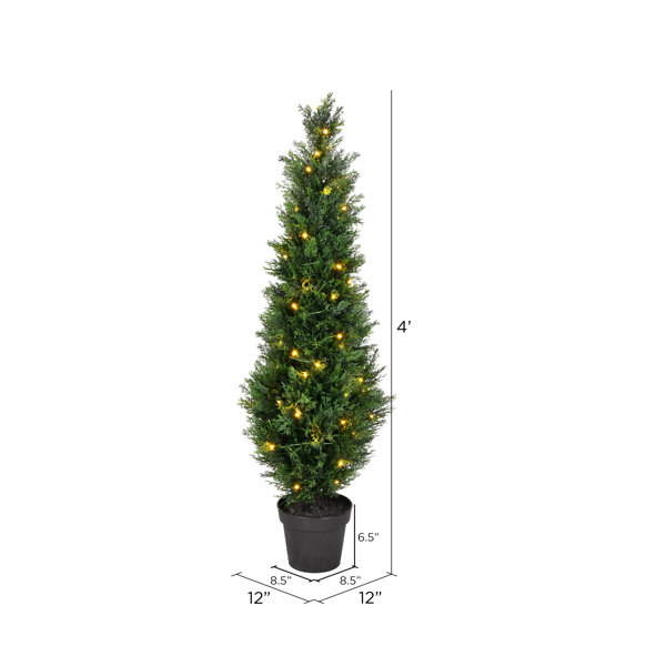 Primrue Artificial Cedar Trees Artificial Cedar Tree In Pot UV Wayfair